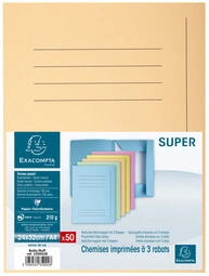 EXACOMPTA Chemise imprimée SUPER, A4, bleu clair