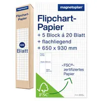 magnetoplan bloc papier pour chevalet de conférence, plat