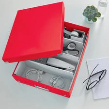 LEITZ Boîte de rangement Click & Store WOW, grand, blanc