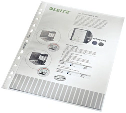 LEITZ pochette perforée, format A4, PP, grainé, 0,07 mm