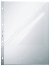LEITZ Pochette perforée, A4, en PP, 0,09 mm, grainé
