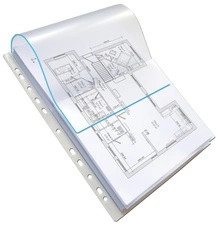 Oxford Pochettes perforées à soufflet, A4, PVC, 0,3 mm