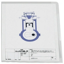 DURABLE Pochette coin, A4, en PP, 0,10 mm, bleu