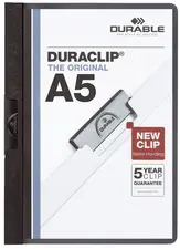 DURABLE Chemise à clip DURACLIP, A5, noir