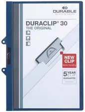 DURABLE Chemise à clip DURACLIP EASY FILE, A4, bleu foncé