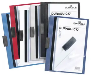 DURABLE Chemise à clip DURAQUICK, format A4, blanc