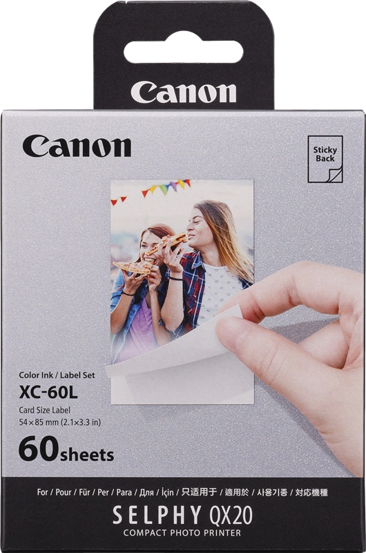 Canon Lot d'encre et de papier photo XC-60L 54 × 85 mm Plusieurs couleurs