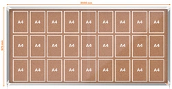 nobo Vitrine d'affichage Premium Plus, fond en liège, 18x A4