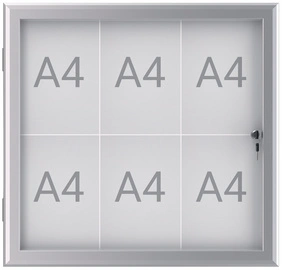 MAUL Vitrine d'affichage MAULexcite, 16 x A4, aluminium