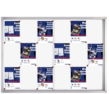 FRANKEN Vitrine d'affichage PRO pour 9x A4, dos en métal