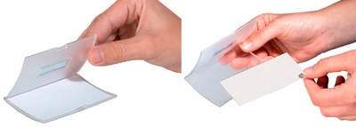 DURABLE Porte-badge Click Fold, avec pince combi, 90 x 54 mm
