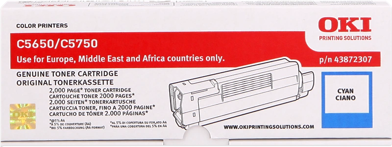 OKI 43872307 Cyan Toner