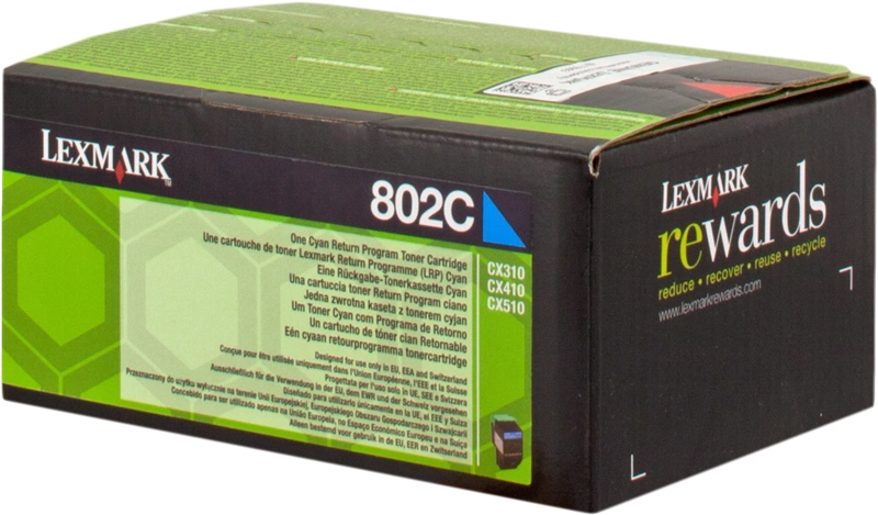 Lexmark 802C Cyan Toner (80C20C0)