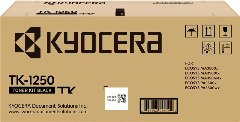 Kyocera TK-1250 Noir(e) Toner (1T0C3H0NL0)