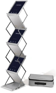 deflecto Porte-brochures A4, pliable, 6 compartiments