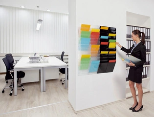 DURABLE porte-brochure mural "FLEXIBOXX 12", A4