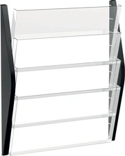 helit Porte-brochures mural "the arc", A3 paysage, argent