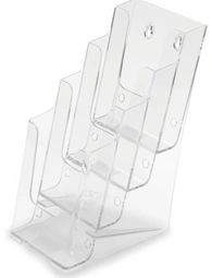 deflecto Porte-brochures, A4 portrait, 4 compartiments