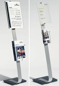 DURABLE Support d'informations CRYSTAL SIGN stand, A4