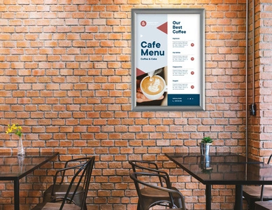 EUROPEL Cadre porte-affiche, A4, 25 mm, argent